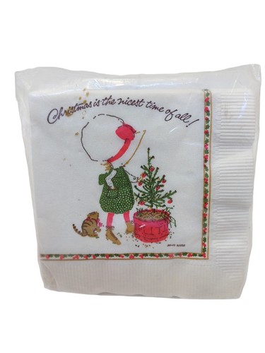 Holly hobbie christmas napkins - christmas,