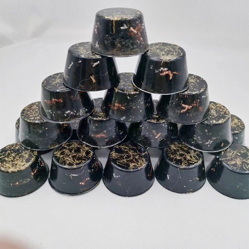 Black shungite orgonite tower - orgonite,