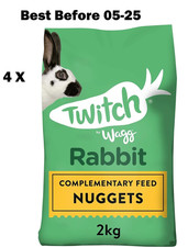 4X2kg Wagg Twitch Rabbit Food Complementary Feed Nuggets BBE 5-25 RRP £15