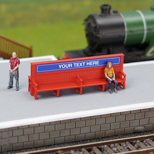 Model railway platform seat - seat,