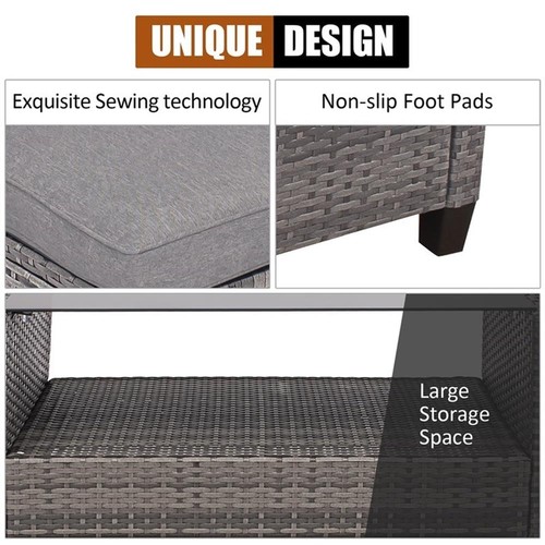 Pemberly row 4pcs patio rattan - row,