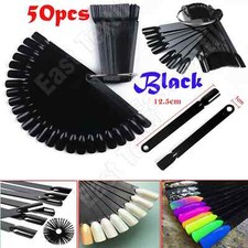 Fake Nail Display 50 pcs. Nail Art Fan Wheel Polish Practice Sample Swatches UK