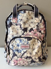 Cath Kidston Vintage Pink/Blue/White oil cloth Backpack + laptop section. SUPERB