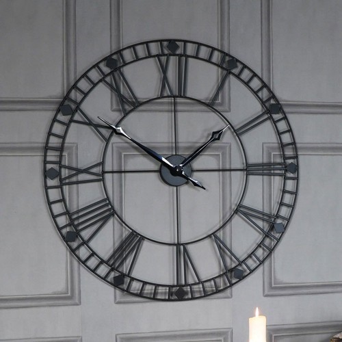 Large round black - black, metal