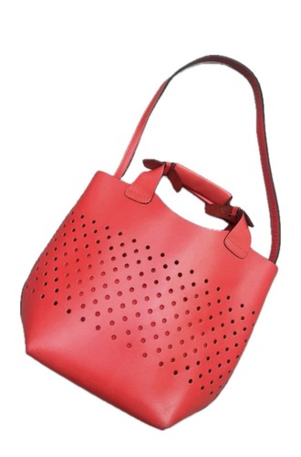 Zara red leather - zara, handbag