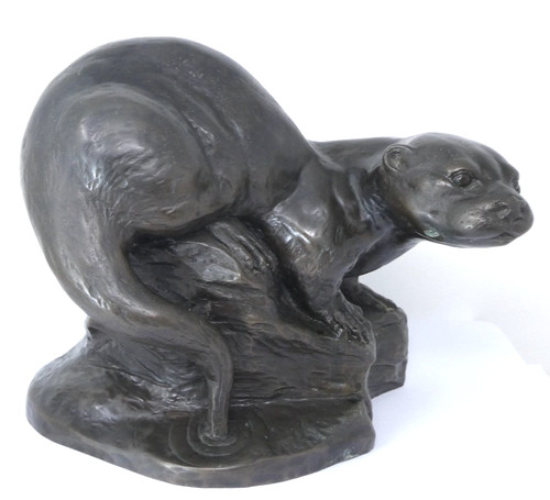 Otter sculpture composite - otter,