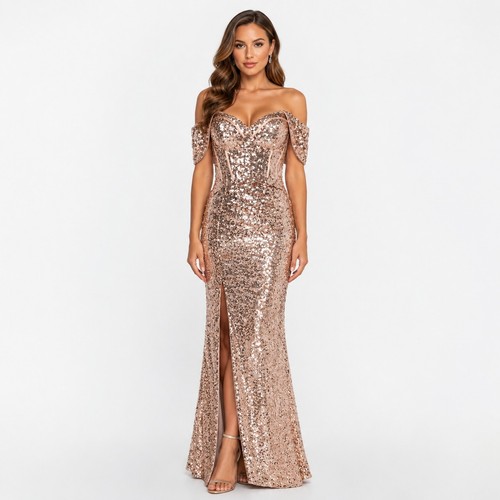 Faeriesty sequin evening gown - evening,
