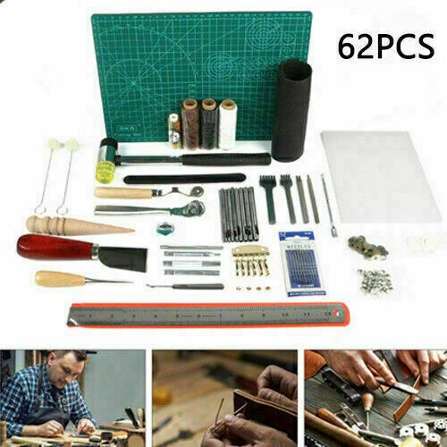 62x leather craft tools - craft, kit