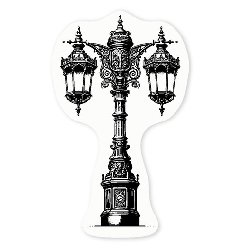 Victorian lamp post clear - lamp,