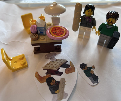Lego cafe man - man, woman