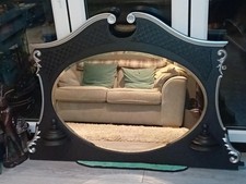 Vintage Antique Ornate Hanging Fireplace Mantle Mirror