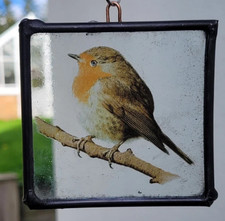 Robin Suncatcher stained glass