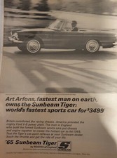 SUNBEAM TIGER ADVERT. ORIGINAL