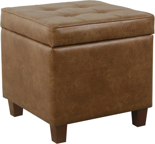 Square tufted storage - tufted, ottoman