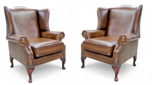 High back armchair leather - back,