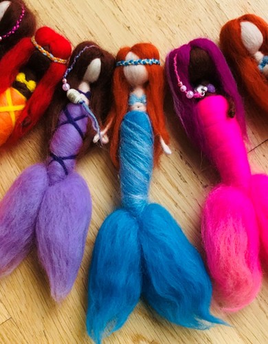 Mermaid needle felting kit - needle,