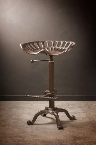 Cast iron bar stool industrial - bar,