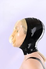 Latex Hood with Breath Control Hole Rubber Mask Suffocating Club wear Fetish UK