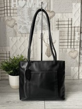 Vintage Radley London Black leather Tote Bag Handbag