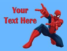 Personalised MARVEL SPIDERMAN DOOR PLAQUE Name Text Metal Kids Room Bedroom Sign