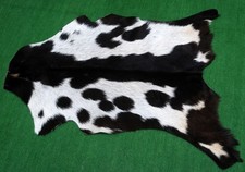 Luxury Goat hide Rug Hair on Area Rug Size 32"x22" Animal Leather Goat Skin G153