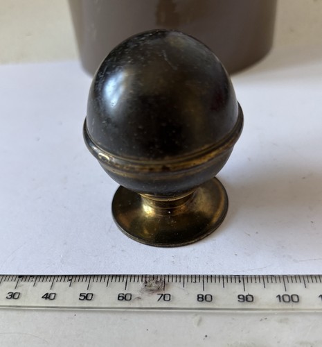 Restoration brass bed knob - brass,