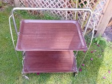 Drinks Trolley Mid Century Gerlinol Bar Cart German Centre Folding Chrome