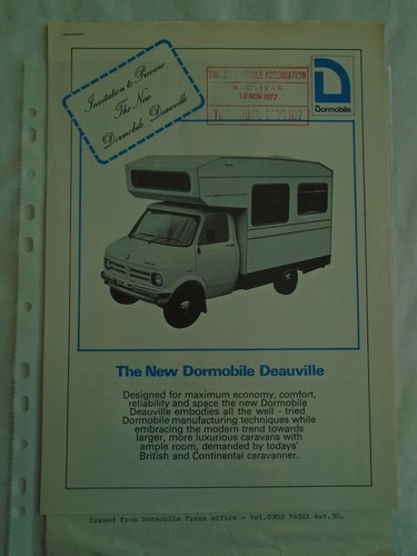 Dormobile deauville motorhome - dormobile,