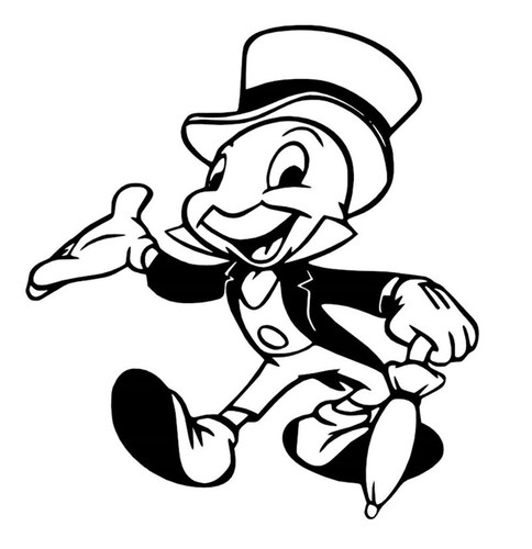 Jiminy cricket vinyl decal - cricket, /