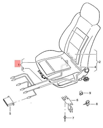 Genuine heater element seat - vw, element-seat