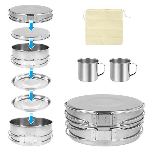 8pcs stainless steel cookware - 8pcs,