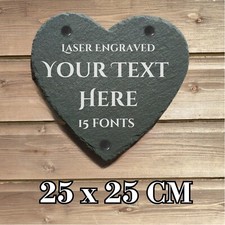 Personalised Slate Heart