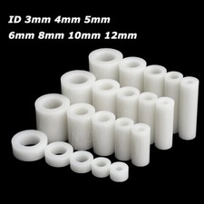 Nylon Spacers Standoff M3 M4 M5 M6 M8 M10 M12 Plastic Round Washer Sleeving Tube