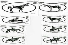 HORSE sticker photo for scrapbook trailer truck 5 1/2" x 4 1/4" cowboy 7 DECALS!