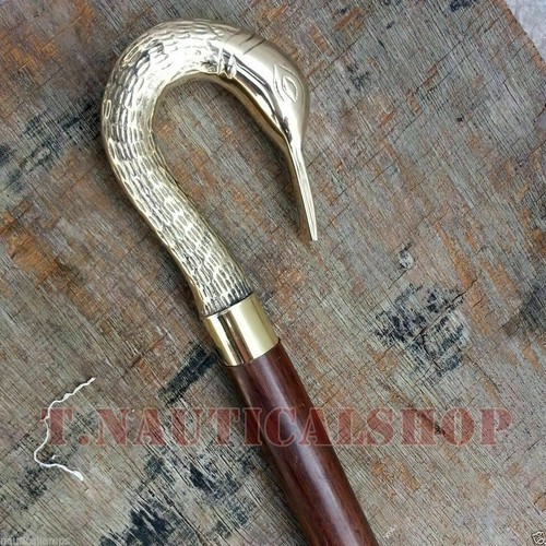 Brass swan head - brass,