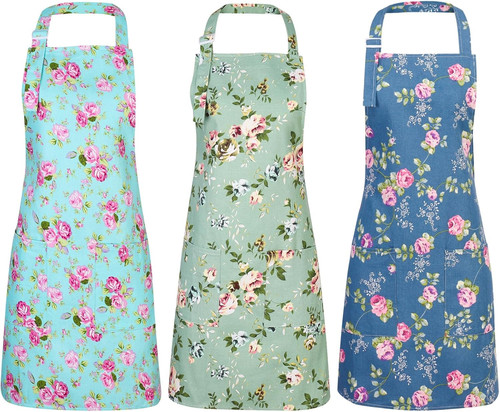 3pcs vintage flower aprons - vintage,