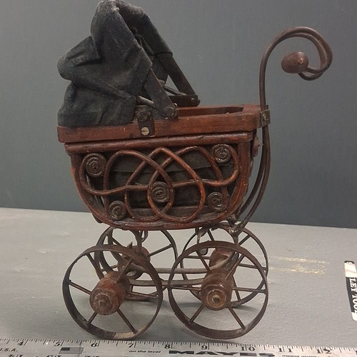 Antique doll pram victorian - doll,