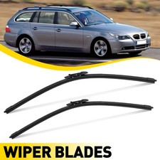 For BMW 5 6 Series E60 E64. Premium All-Weather 2-Piece Wiper Blades Set.
