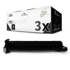 3X PRO Cartridge BLACK For Konica Minolta Bizhub C-250-P C-252-P C-240