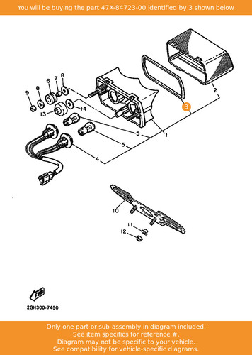 Yamaha gasket tail lens - tail,