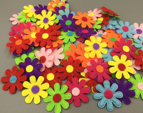 Diy 100x flowers - diy, felt