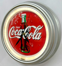 Enjoy Coca Cola LED 'neon effect' wall clock mancave advertising