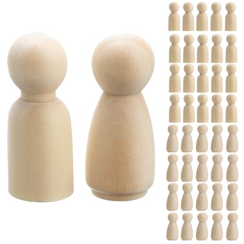 20pcs wooden peg doll diy - wooden,