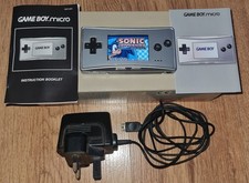 GameBoyMicro/Silver - Boxed + Papers - Near Mint - Personally Owned
