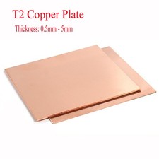 Pure Copper T2 Cu Metal Sheet Plate Copper Sheet Bar  Thickness 0.5mm - 5mm