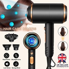 Professional Hair Dryer Nozzle Low Noise 4000W Ionic Blow Dryer with Diffuser UK