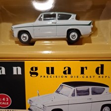 VANGUARDS VA1014 FORD ANGLIA WHITE MINT BOXED 1:43
