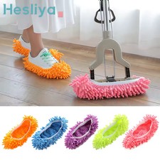 4x Mop Slippers Lazy Floor Polish Dust Cleaning Reusable Socks Washable Shoes