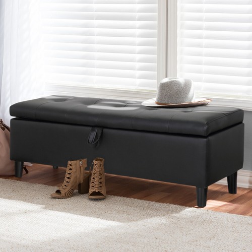Bedroom ottoman storage - storage, bench