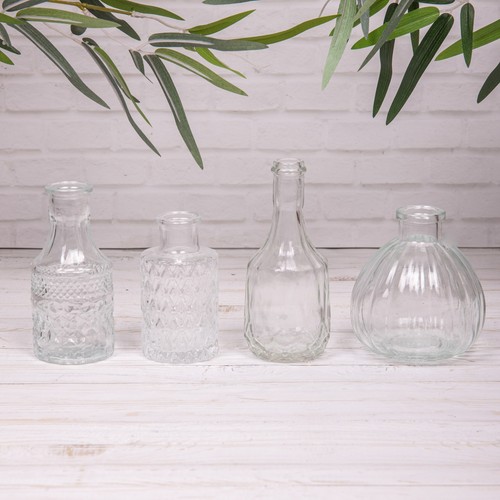 Set vases vintage clear - set,